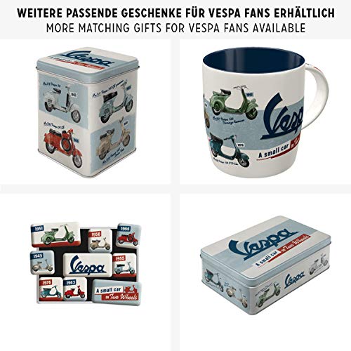 Nostalgic-Art Vespa – Model Chart – Geschenk-Idee für Roller Fans Cartel de Chapa Retro, De Metal, Diseño Vintage para decoración, 30 x 40 cm