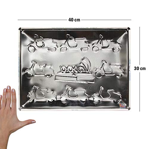 Nostalgic-Art Vespa – Model Chart – Geschenk-Idee für Roller Fans Cartel de Chapa Retro, De Metal, Diseño Vintage para decoración, 30 x 40 cm