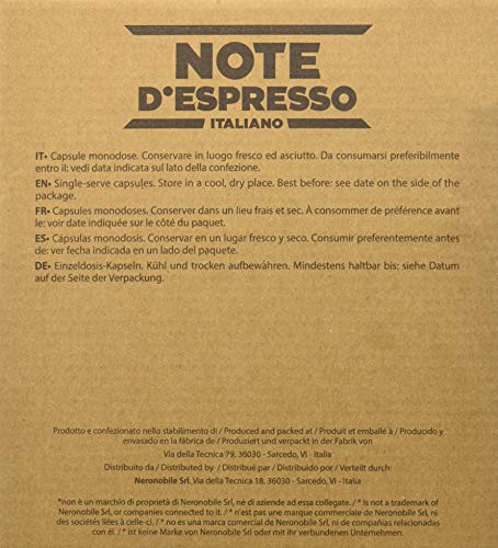 Note D'Espresso Cápsulas de café Espresso Bar - 48 x 7 g, Total: 336 g