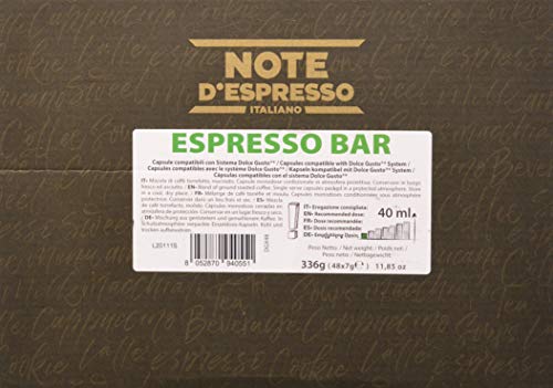 Note D'Espresso Cápsulas de café Espresso Bar - 48 x 7 g, Total: 336 g