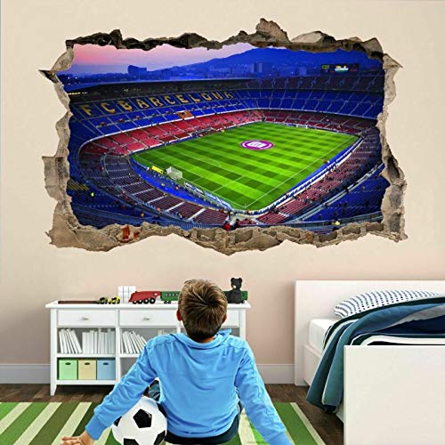 Nou Camp Barcelona Stadium 3D Wall Art Stickers Mural Kids Bedroom Football AJ9 23.6" x 35.4" Art Mural