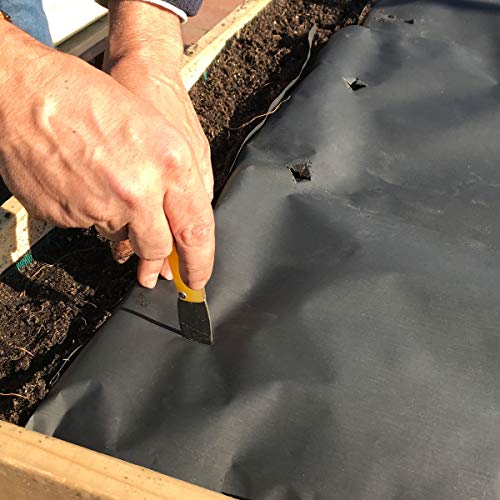 NovaMulch 120cm x 20m, Malla antihierbas de Papel Biodegradable - Control de maleza incluida la juncia (jonça) - para Invernadero, huerto y huerto Urbano - Se degrada y no Deja residuos