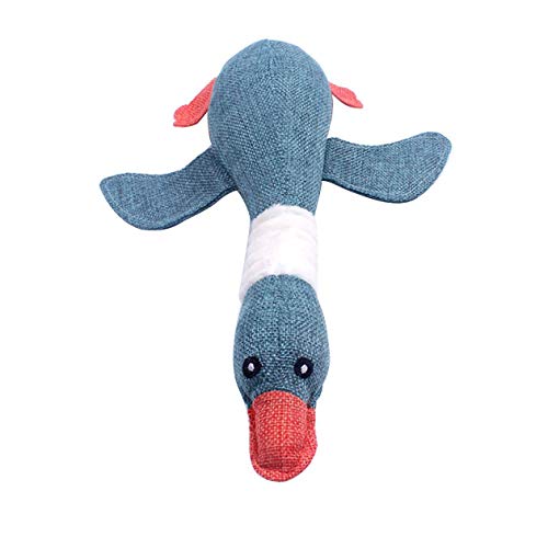 Nowakk Wild Goose Sounding Toys Morder Molar Limpieza Dientes Burst Felpa Entrenamiento Rompecabezas Entretenimiento Juguetes - Azul