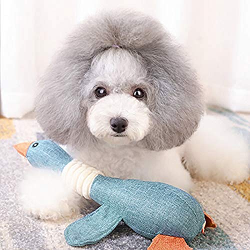 Nowakk Wild Goose Sounding Toys Morder Molar Limpieza Dientes Burst Felpa Entrenamiento Rompecabezas Entretenimiento Juguetes - Azul