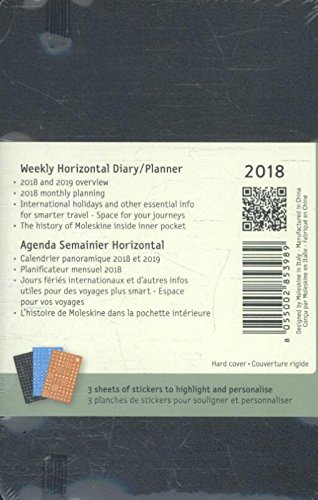 NPW DHB12WH2Y18 - Agenda semanal 2018, de bolsillo, 12 meses, color negro