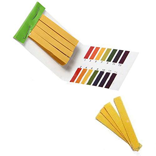Nrpfell 3 set 240 Tiras Professional 1-14 pH papel de tornasol tiras de prueba ph cosmeticos agua suelo pH Test Tiras de papel con tarjeta de control