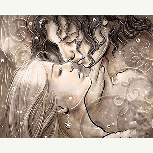 Nuanchen, Pintura De Diamantes 5D, Kit De Punto De Cruz Diy Diamante Bordado Allure Love Pintura De Diamante Redonda Completa Mosaico Decoración Del Hogar 25X35 Cm