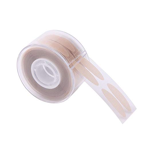 NUANNUAN 4 Rollos encaje natural transpirable un solo lado tez natural cinta del párpado autoadhesivas doble párpado adhesivo tiras elevación ojos instantánea con tenedor