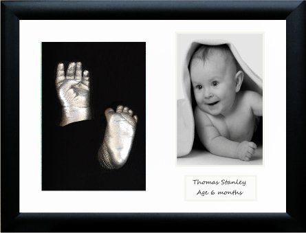 Nuevo bebé casting Kit Negro Foto Marco de pantalla/blanco 3 agujero para pantalla plana/negro tarjeta de respaldo/metálico plata pintura por BabyRice