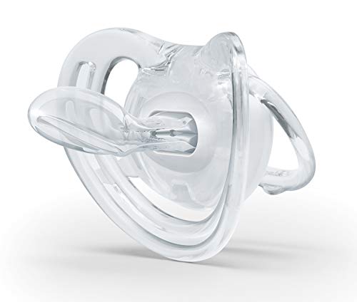 NUK - Chupete de silicona para la mandíbula, de 0 a 6 meses, color lila y rosa, 2 unidades