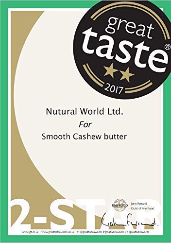Nutural World - Mantequilla Suave de Anacardo (1kg) Galardonado al Mejor Sabor