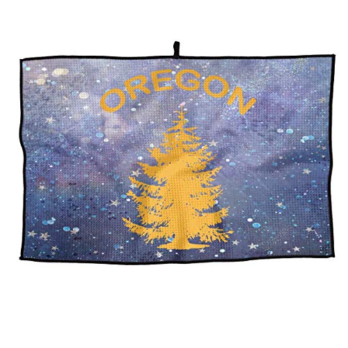 NVCBHk Oregon Douglas Pine Tree Golf Towel Sports Towel Player Towel 23.6x15 Inches