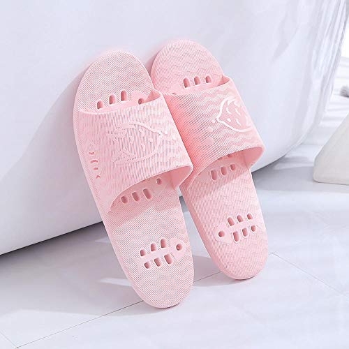 Nwarmsouth Baño Sandalia Suela De Suave,Sandalias Antideslizantes Suela Blanda, Zapatillas de baño Masaje-Pink_37-38,Al Aire Libre Baño Sandalia Suela