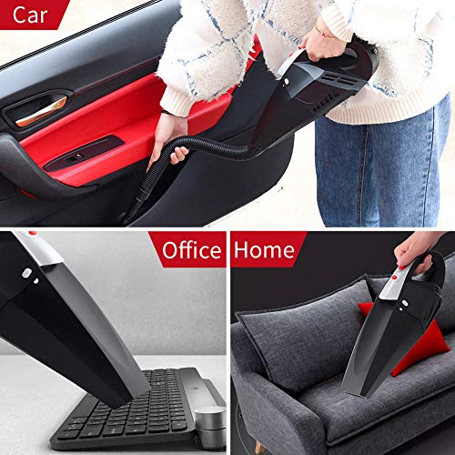 NWOUIIAY Aspiradora de Coche Potente Sin Cable Aspiradora Inalámbrico Coche 7000PA con Seco y Húmedo Portátil Carga Rapida 120W 12V para Casa Coche Oficina con 3 Boquillas