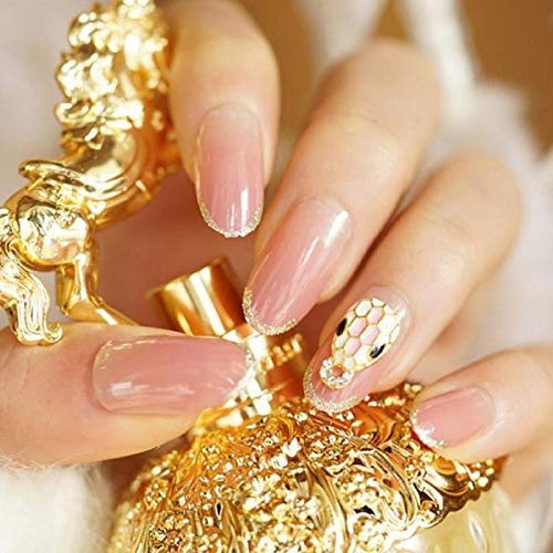 NYJNN Uñas postizas 24pcs / boxed Pink Color Gradient Natural Coffin cubierta completa Fake NailsGirl's Sweet Wholesale Nails Supplier Nail Tips