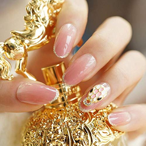 NYJNN Uñas postizas 24pcs / boxed Pink Color Gradient Natural Coffin cubierta completa Fake NailsGirl's Sweet Wholesale Nails Supplier Nail Tips