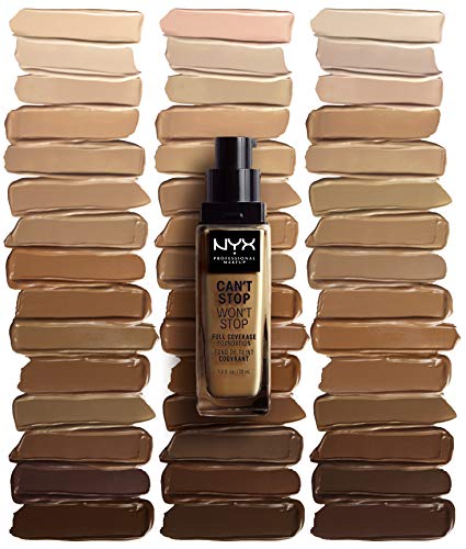 NYX Professional Makeup Can't Stop Won't Stop - Base de maquillaje con Acabado mate, 30 ml, Camel