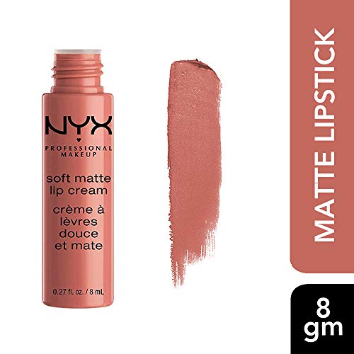 NYX Professional Makeup Pintalabios Soft Matte Lip Cream, Acabado cremoso mate, Color ultrapigmentado, Larga duración, Fórmula vegana, Tono: Zurich
