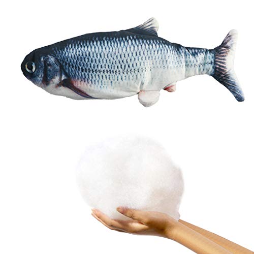 O-Kinee Juguete Hierba Gatera,Catnip Fish Toys,Juguete Interactivo,Catnip Fish Toys,pez Interactiva Mascota para Masticar Mascotas Flop de Gato/Gatito Gato de Juguete Juguetes (Carassius auratus)