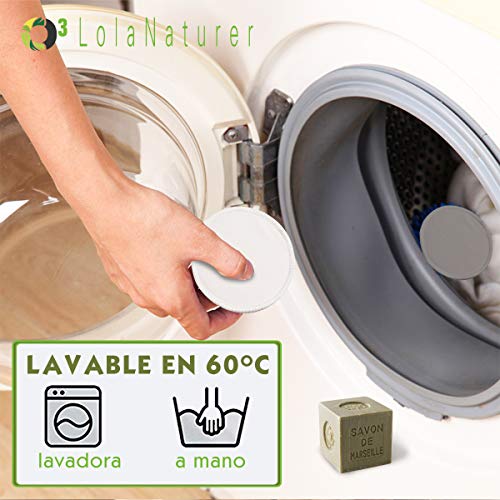 O³ Discos Desmaquillantes Reutilizables 16 Unidades Lola Nature + Bolsa Para Lavar + De Almacenamiento + Cinta De Pelo - Discos Desmaquillantes Ecologicos De Algodon