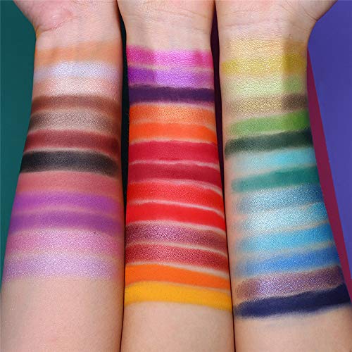 OCHILIMA Spotlight Paleta de sombras de ojos Profesional 40 colores Sombra de ojos Mate Brillo Paleta de maquillaje Polvo colorido altamente pigmentado Sombra de ojos impermeable de larga duración