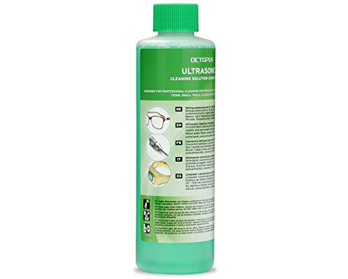 Octopus Limpiador Concentrado ultrasónico para la Limpieza de Joyas, Gafas, dentaduras, Metales Nobles y Cabezales de impresión en baño ultrasónico, 250ml.