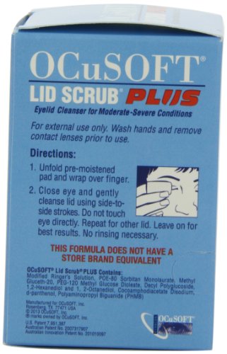 Ocusoft Lid Scrub Pre-Moistened Pads Plus - 30 / Box by OCUSOFT