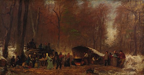 ODSAN A Different Sugaring Off - Eastman Johnson - Impresión en lienzo 48x25 pulgadas - sin marco