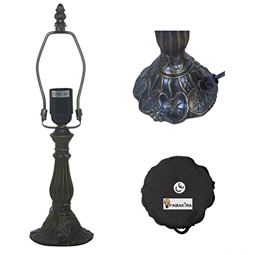 Odziezet Lámpara de Mesa 8 Pulgadas Estilo de Tiffany Europea Vintage Pastoral de Cristal Manchada Retro Lámpara de Mesita Dormitorio