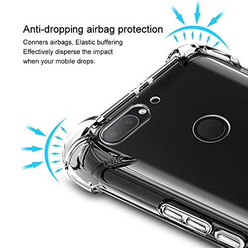 Oihxse Cristal Compatible con Xiaomi Mi CC9 Pro/Redmi Note 10/10Pro Funda Transparente TPU Silicona Estuche Airbag Esquinas Anti-Choque Anti Rasguños Diseño Rosa Flower Caso (Flores B1)