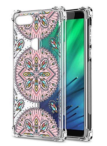 Oihxse Cristal Compatible con Xiaomi Mi CC9 Pro/Redmi Note 10/10Pro Funda Transparente TPU Silicona Estuche Airbag Esquinas Anti-Choque Anti Rasguños Diseño Rosa Flower Caso (Flores B1)