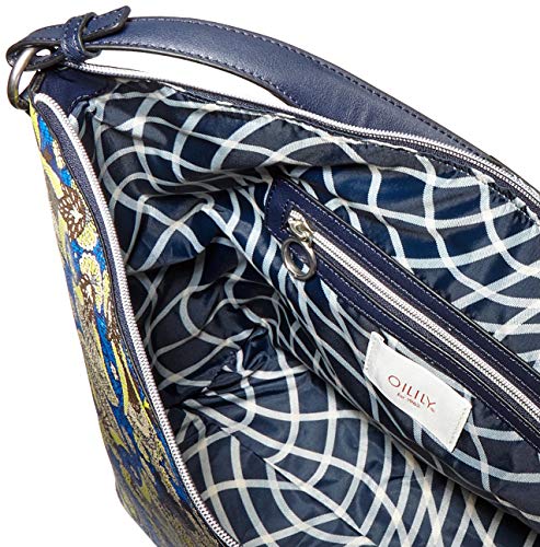 Oilily Orient Hobo Lhz - Bolso bandolera para mujer (12 x 31 x 39 cm), color Azul, talla 12x31x39 cm (B x H x T)