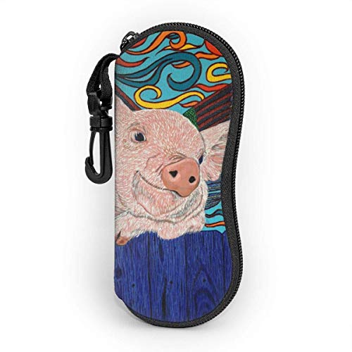 OKIJH Estuche portátil para gafas, caja de almacenamiento, estuche para gafas, bolsa de cosméticos Sunglasses Soft Case Ultra Light Portable Neoprene Zipper Eyeglass Case Glasses Protection Pouch with