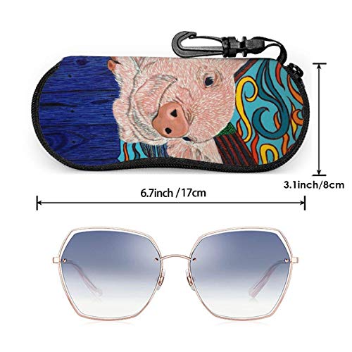 OKIJH Estuche portátil para gafas, caja de almacenamiento, estuche para gafas, bolsa de cosméticos Sunglasses Soft Case Ultra Light Portable Neoprene Zipper Eyeglass Case Glasses Protection Pouch with