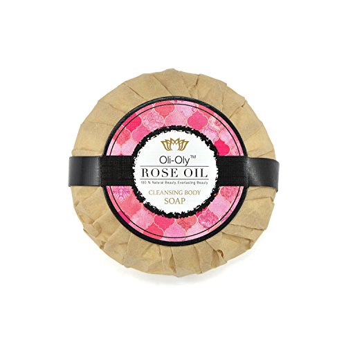 Oli-Oly Jabón corporal con aceite rosas | 3 pastillas 100 g