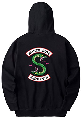 OLIPHEE Hombre Sudaderas con capuchacon Riverdale Suéter De Cuello Collar De Gran Tamaño Unisex logohei-M