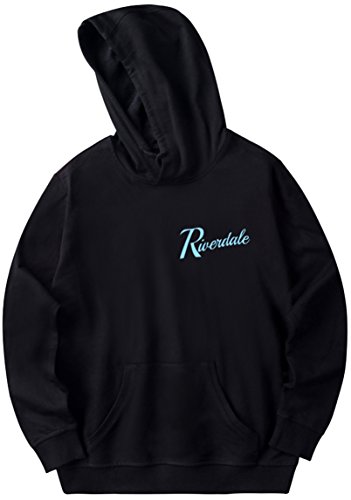 OLIPHEE Hombre Sudaderas con capuchacon Riverdale Suéter De Cuello Collar De Gran Tamaño Unisex logohei-M