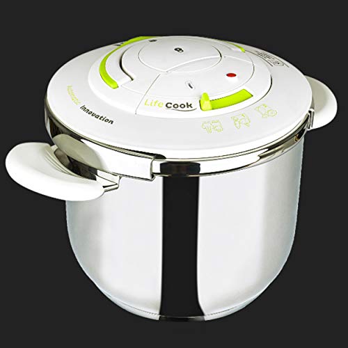 Olla a presion 22 cm 6,5 L LIFECOOK acero inoxidable