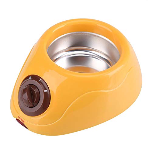 Olla eléctrica de chocolate Fondue de chocolate/queso Candy Melting Pot con juego de moldes de bricolaje Temperatura ajustable de 2 niveles para chocolate, caramelo Calentador, Chocolatier(Amarillo)