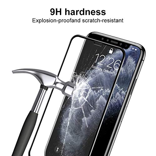 omitium Protector Pantalla para iPhone 11 Pro MAX, [3 Pack] iPhone XS MAX Cristal Templado [Cobertura máxima][ [Marco Instalación Fácil] Sin Burbujas Dureza 9H Vidrio Templado iPhone 11 Pro MAX, 6,5”