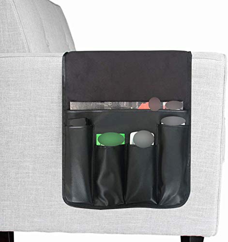 OneCherry Shop Anti Slip Sofa Couch Chair Recliner Armrest Caddy Organizer 7 Pockets Soft Magazine Holder Hanging Storage Bag Space Saver Brown 90X34Cm,90x34cm,Beige