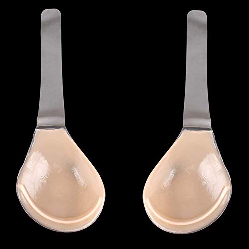 Onefeart Gel de sílice Sujetadores Adhesivos sin Tirantes para Mujeres UnderwiRojo Sujetador de Silicona Copas de sostén de elevación Sin Tirantes para el Vestido de Boda C Color de Piel