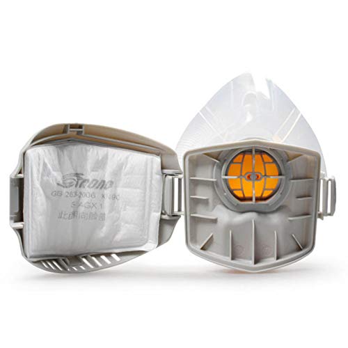 ONEWDJ, respirador de media cara, filtro, protección ocular, protección respiratoria, máscaras industriales de protección contra el polvo, máscaras de gas (con 5 filtros)