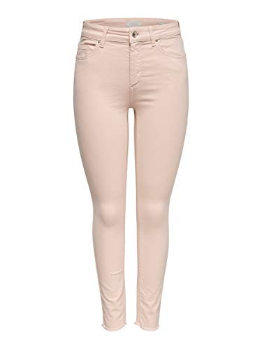 Only Onlblush Mid SK ANK Raw Colour Jea Vaqueros, Peach Whip, 36W / 32L para Mujer