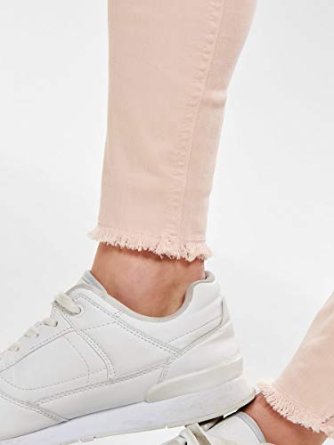 Only Onlblush Mid SK ANK Raw Colour Jea Vaqueros, Peach Whip, 36W / 32L para Mujer