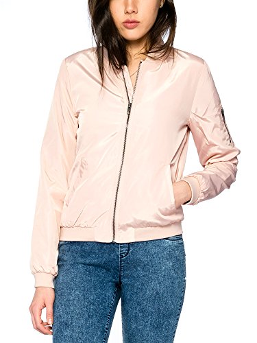 ONLY onlLINEA NYLON SHORT JACKET OTW NOOS, Chaqueta Mujer, Rosa (Peach Whip), 34 (Talla del fabricante: X-Small)