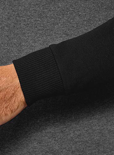 oodji Ultra Hombre Suéter de Algodón con Mangas en Contraste, Gris, ES 56 / XL