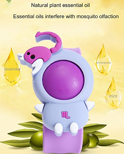 OOFAY Pulsera Repelente De Mosquitos De Silicona A Prueba De Agua 12 Constelación Hebilla Mosquito Niño Mujeres Embarazadas De Acción Prolongada Pulsera Repelente De Insectos,Aquarius