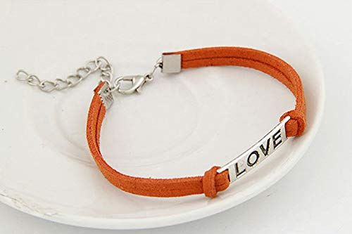 OPAKY Pulsera Las Mujeres los Hombres Aman el Regalo Hecho a Mano de la Pulsera de la Armadura de la Joyería del Encanto de la Cuerda Moda