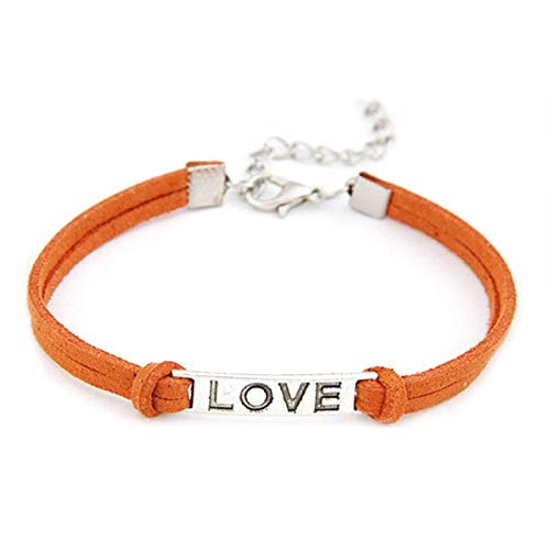 OPAKY Pulsera Las Mujeres los Hombres Aman el Regalo Hecho a Mano de la Pulsera de la Armadura de la Joyería del Encanto de la Cuerda Moda